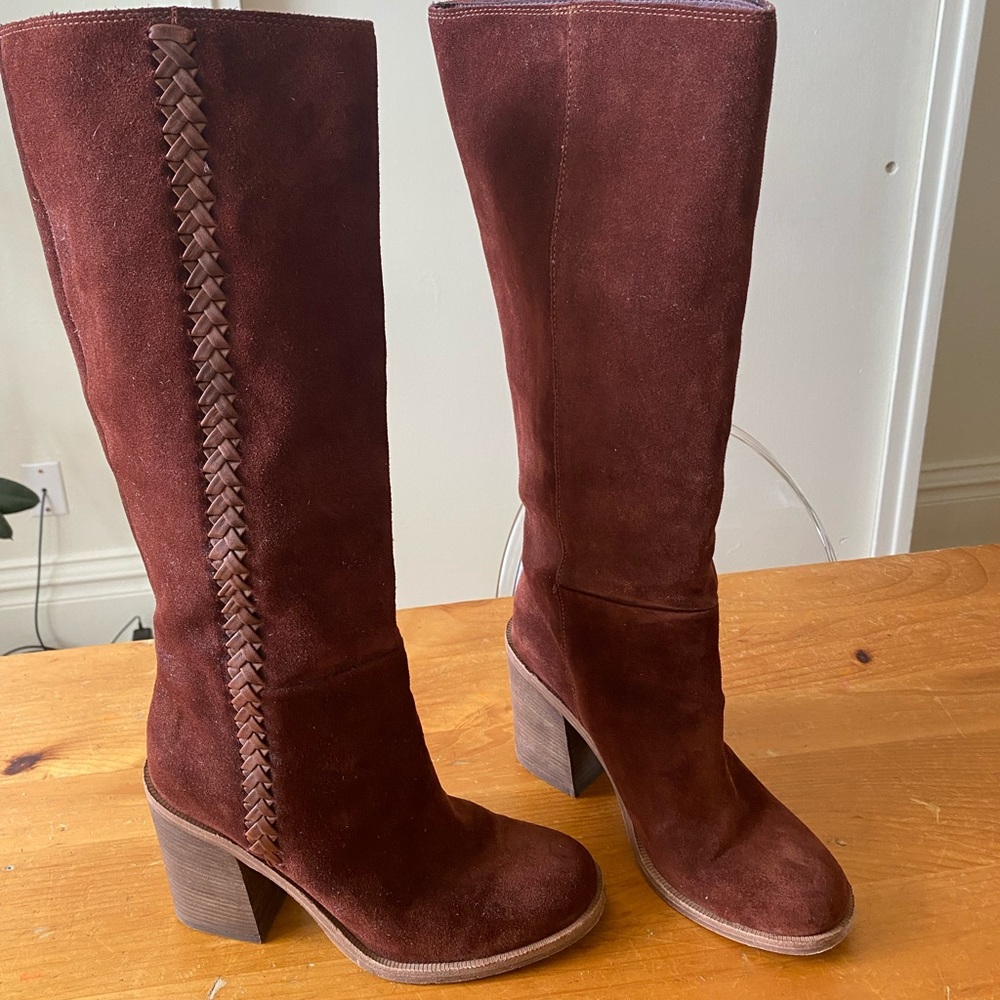 Burgundy suede UGG boots